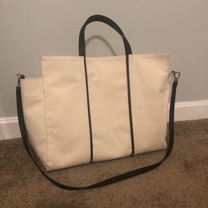 Large Banana Republic crossbody canvas tote